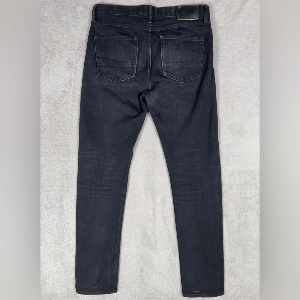 Tellason‎ Elgin Japanese Black Selvedge Jeans Men's 34x34 Slim Tapered 13.5 oz - Picture 9 of 16